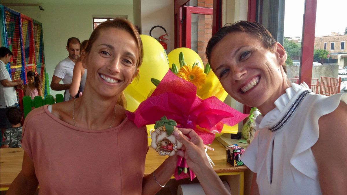 vania e ambra le titolari della little town terracina durante la giornata della inaugurazione